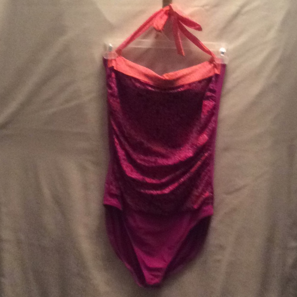 Multi Color Halter Style Swimsuit - Picture 2 of 3